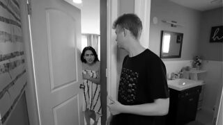 Hot babe Nelly pumped by stepson doggy style