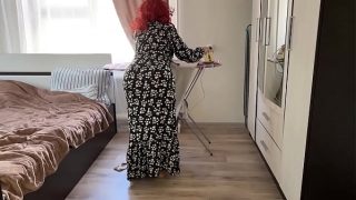 Mature was doing household chores when she wanted anal sex with her stepson